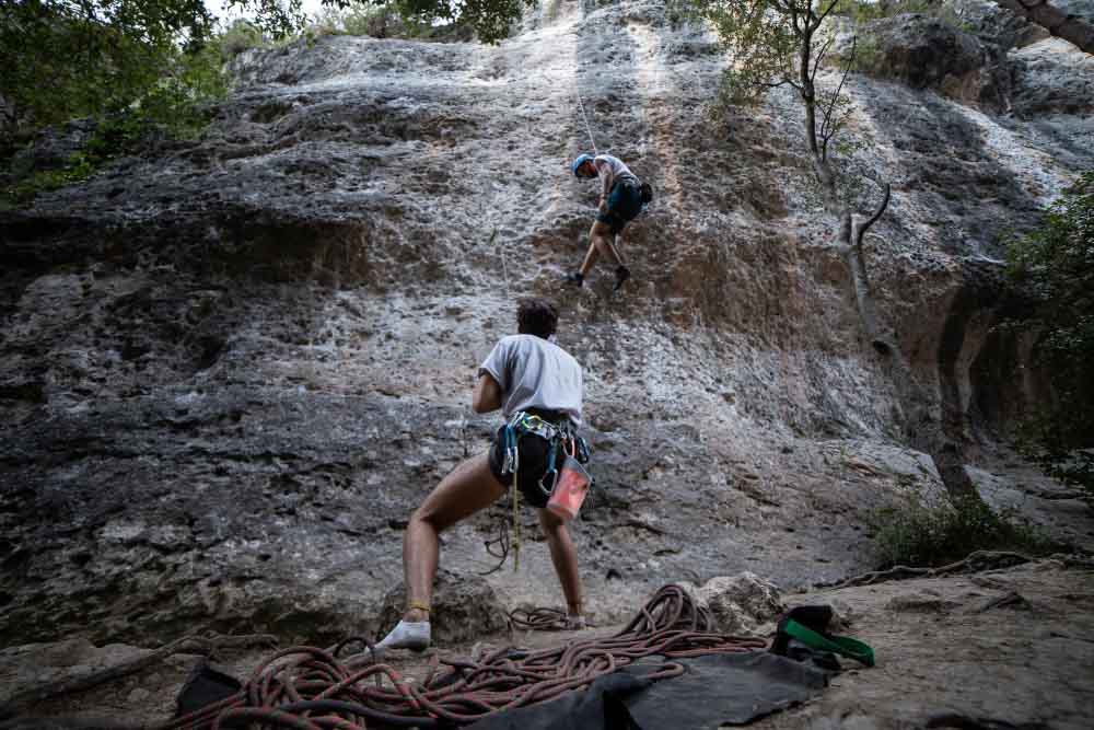 rock climbing