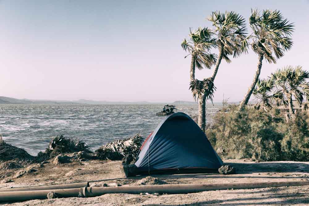 beach camping